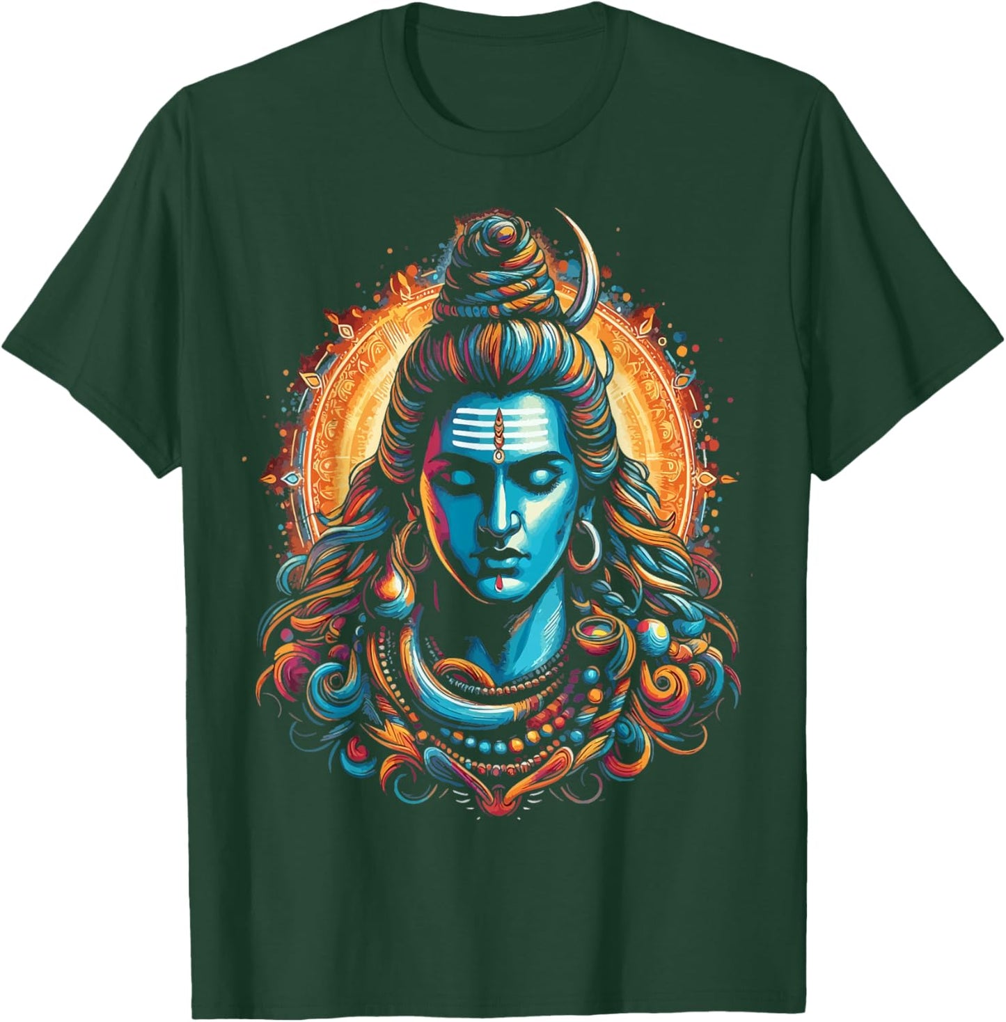 Lord Shiva Hindu God Mahadeva Trident Hinduism Devotee T-Shirt - T-Shirt | Forest