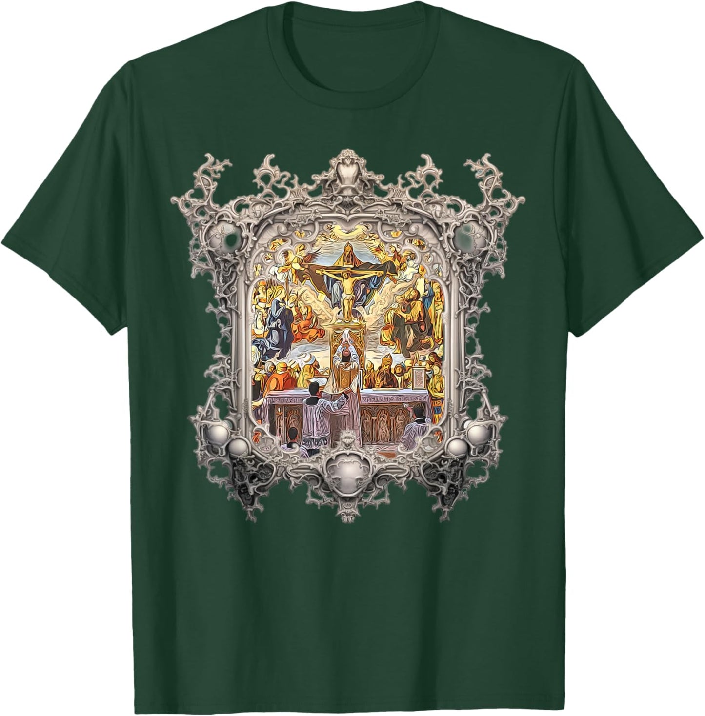 Eucharistic Consecration Traditional Latin Mass Catholic T-Shirt - T-Shirt | Forest