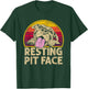 Dog Pitbull Resting Pit Face Funny Gift Pitbull Lovers Men Women T-Shirt - T-Shirt | Forest