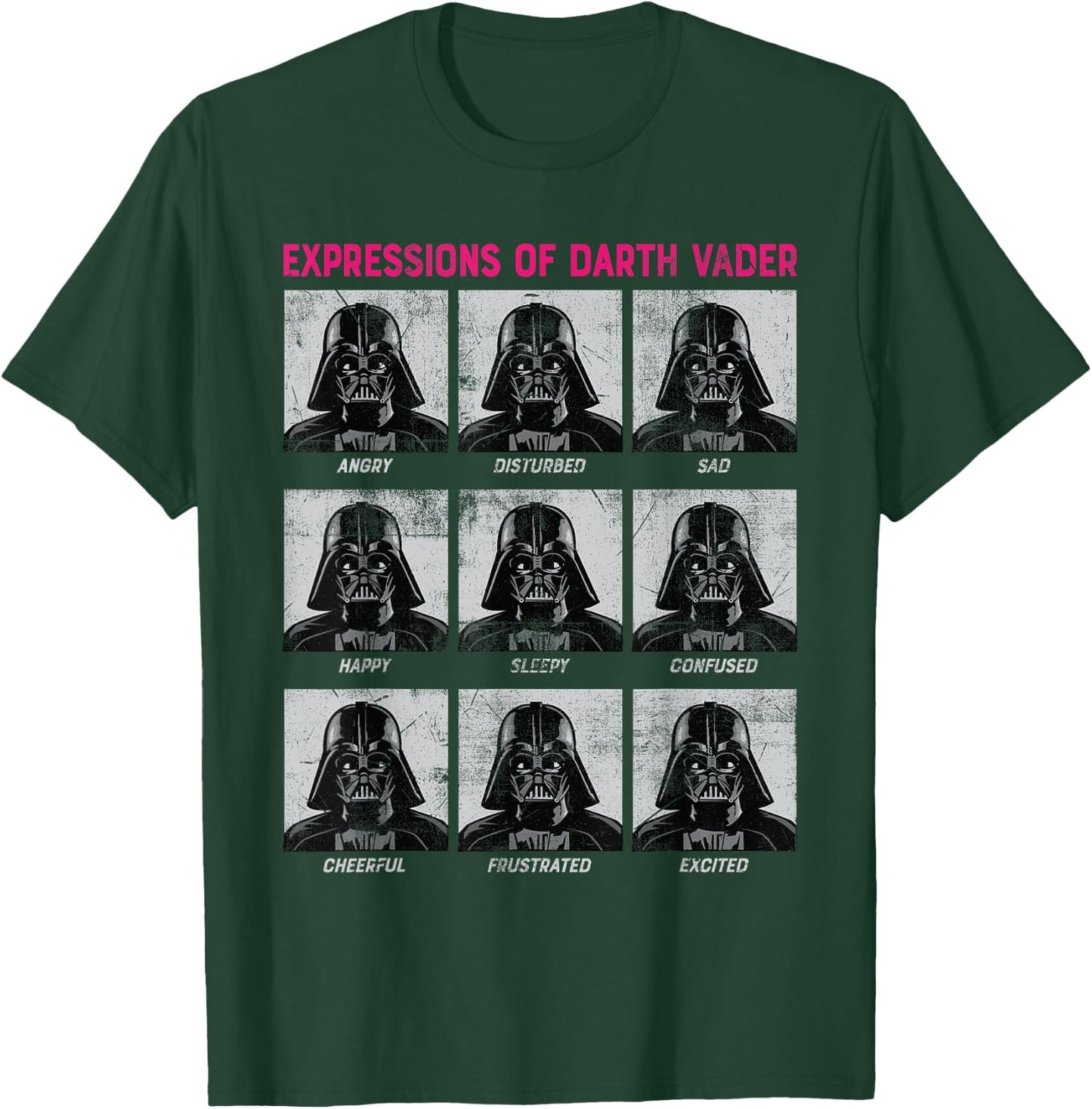 Star Wars Expressions of Darth Vader Funny T-Shirt - T-Shirt | Forest