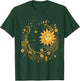 Mystical Sun and Moon with Woman Mystical Flowers Aesthetic T-Shirt - T-Shirt | Forest