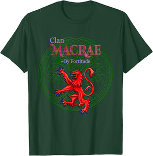 MacRae Scottish Clan Pride Family Motto T-Shirt - T-Shirt | Forest