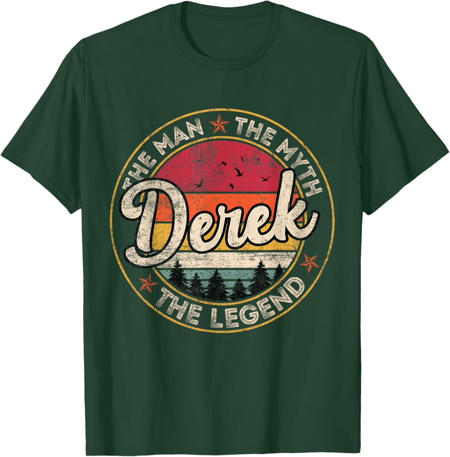 Derek The Man The Myth The Legend Personalized Name T-Shirt - T-Shirt | Forest
