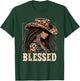 Retro Black Western Cowgirl Vintage African Christian Woman T-Shirt - T-Shirt | Forest