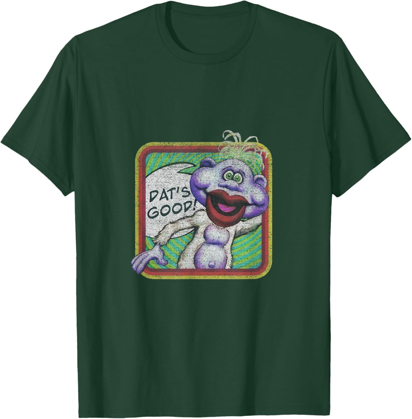 Jeff Dunham Peanut Retro Washed -Adult , Black, Small, Short Sleeve, Cartoon, Retro, Straight Fit, Polyester 100% T-Shirt - T-Shirt | Forest
