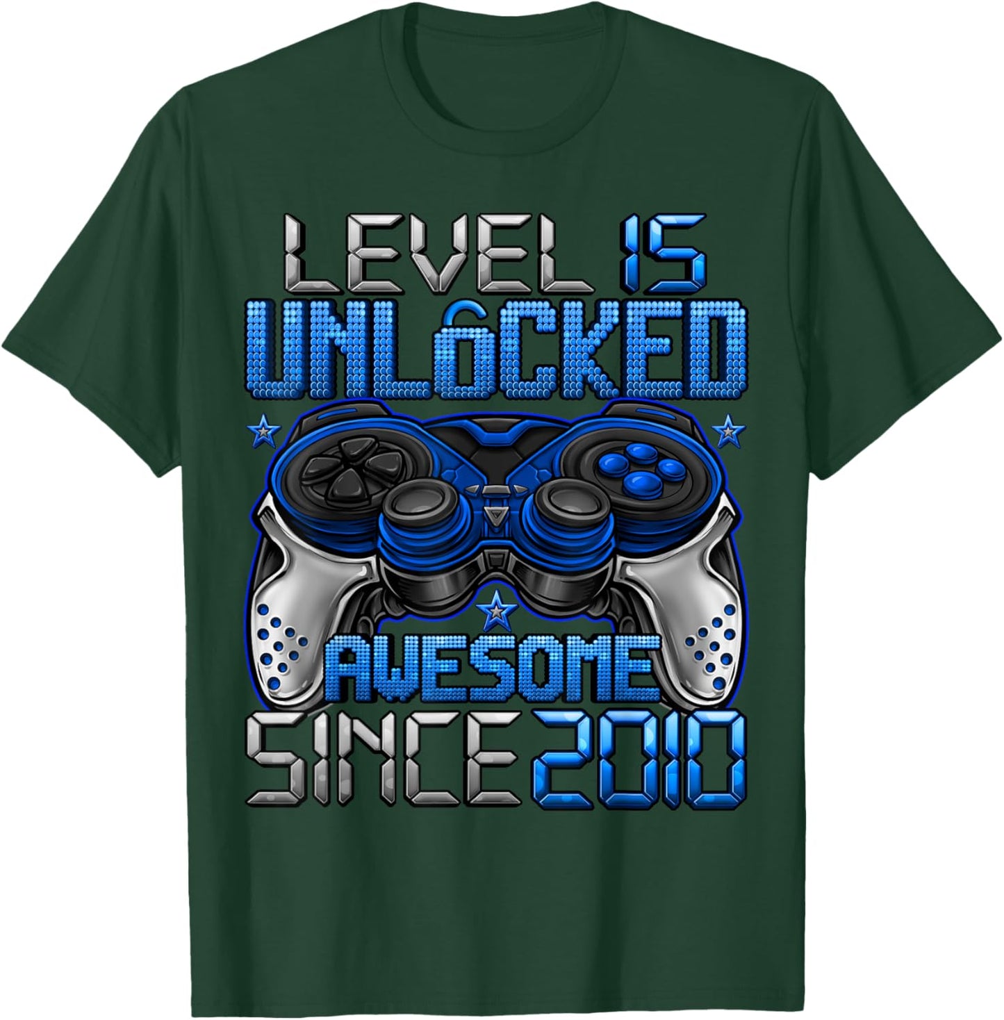 Level 15 Unlocked 15 Year Old Gifts Boys 15th Birthday Boy T-Shirt - T-Shirt | Forest