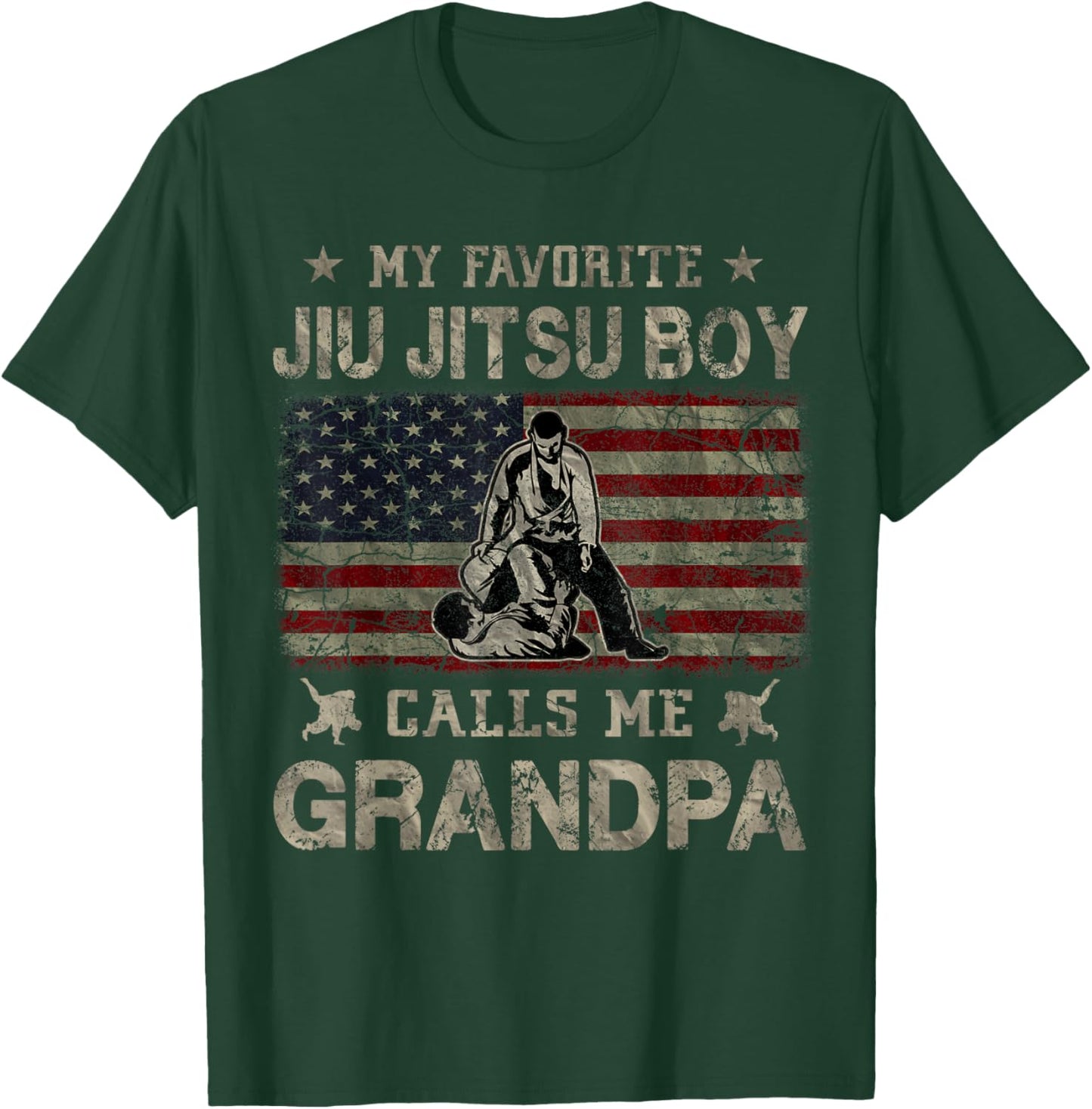 My Favorite Jiu Jitsu Boy Calls Me Grandpa Father's Day T-Shirt - T-Shirt | Forest