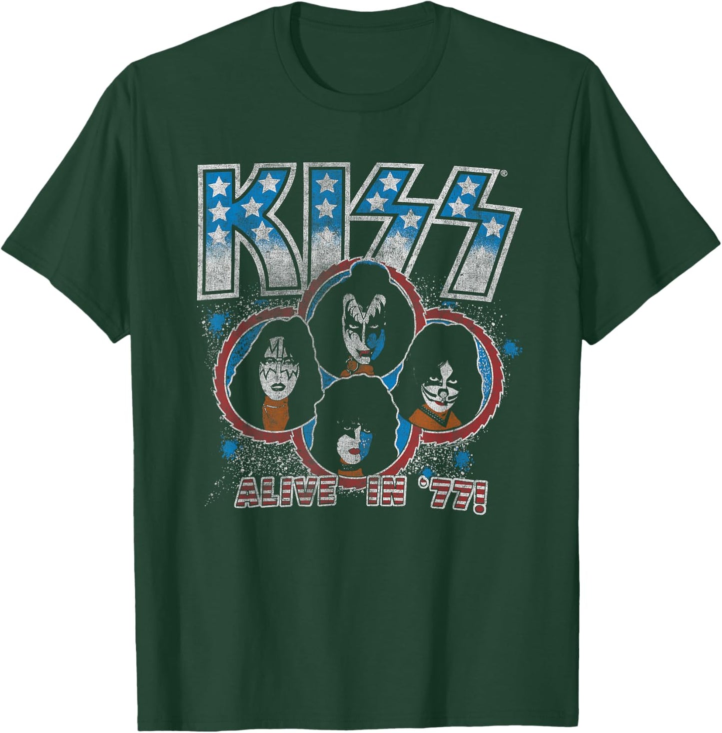 KISS - Alive in 77 T-Shirt - T-Shirt | Forest