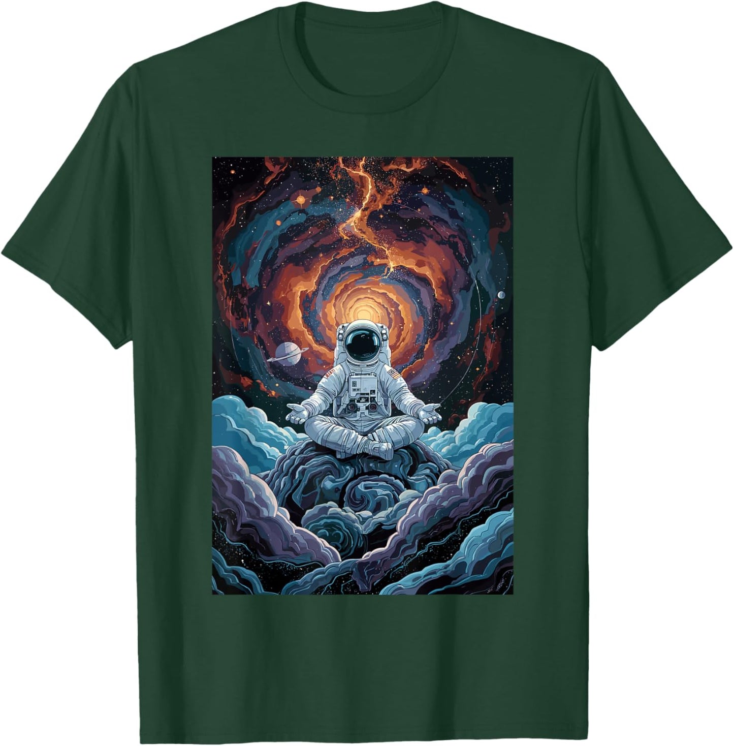 Astronaut Medite in Space Journey to Inner Cosmos Dream T-Shirt - T-Shirt | Forest
