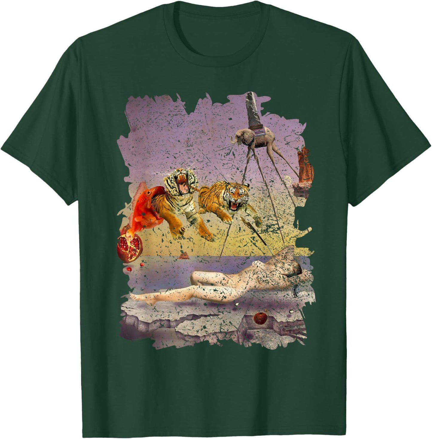 Dream Caused by the Flight of a Bee Famous Painting By Dali T-Shirt - T-Shirt | Forest