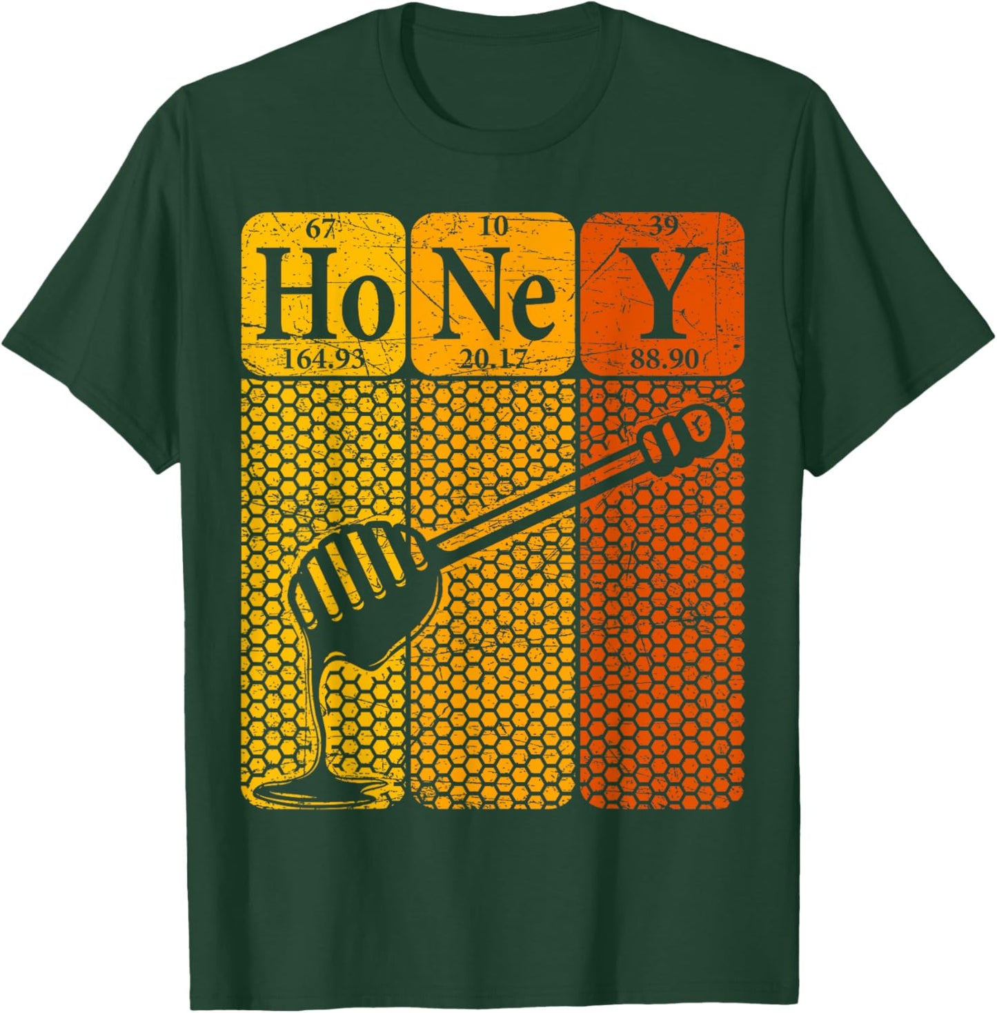 Honey Periodic Table Elements Beekeeper Retro Apiarist T-Shirt - T-Shirt | Forest