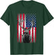 American Flag Outdoor Antlers Elk Deer Kids Men T-Shirt - T-Shirt | Forest