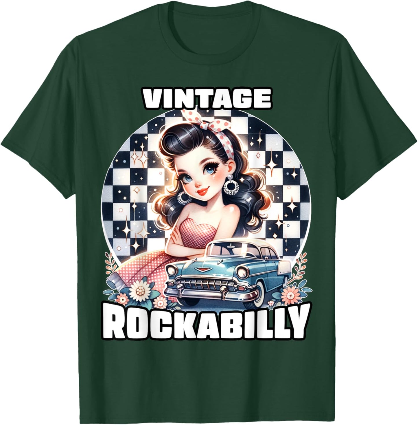 Vintage Rockabilly 50s Sock Hop Dance Doo Wop 1950s Art T-Shirt - T-Shirt | Forest
