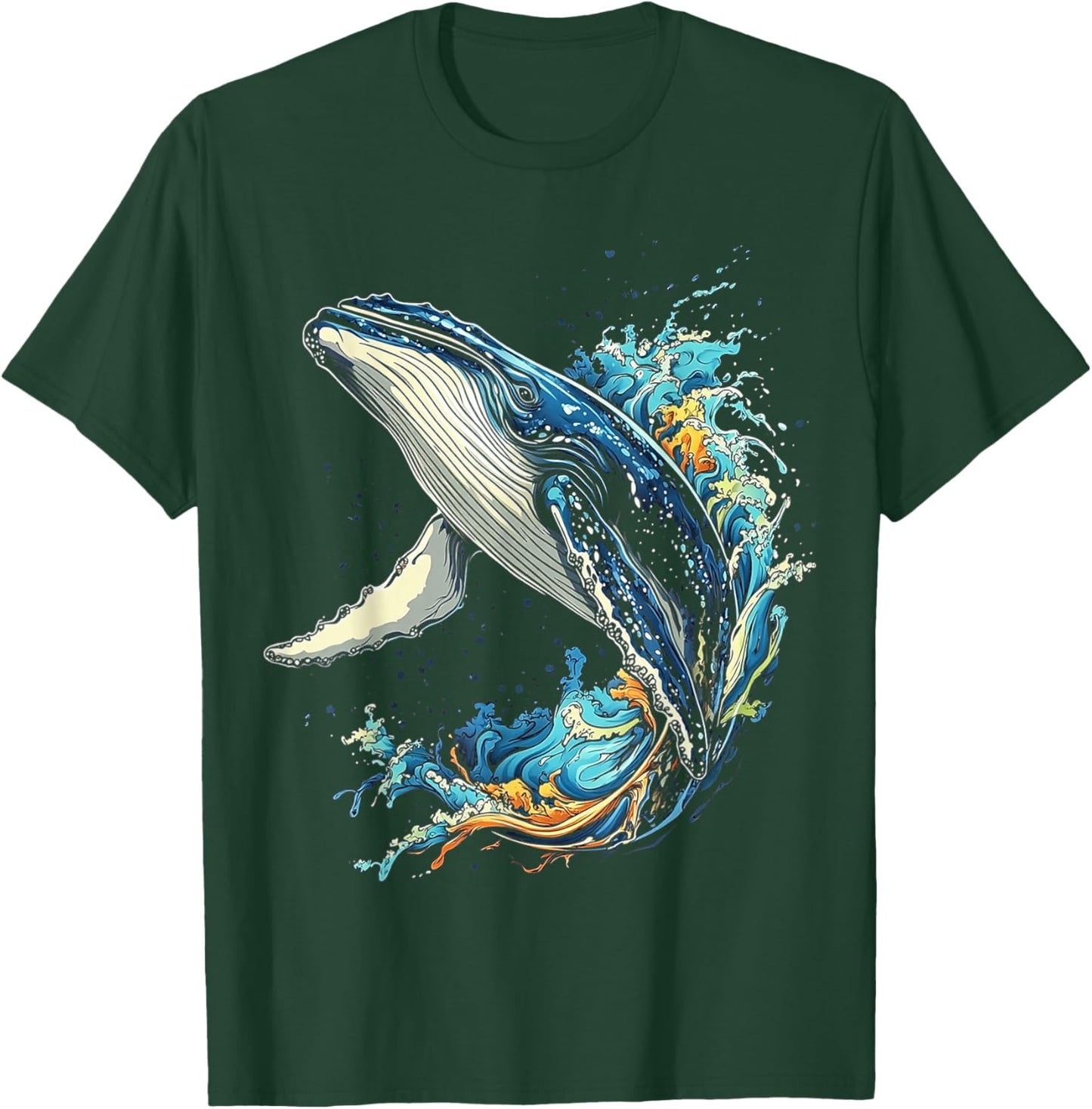 Buckelwal Tier Grafik Illustration Buckelwal T-Shirt - T-Shirt | Forest