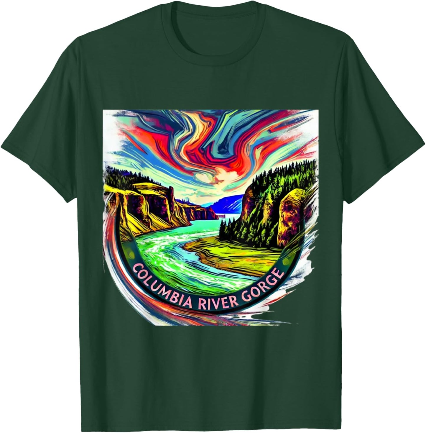 Columbia River Gorge artsy T-Shirt - T-Shirt | Forest