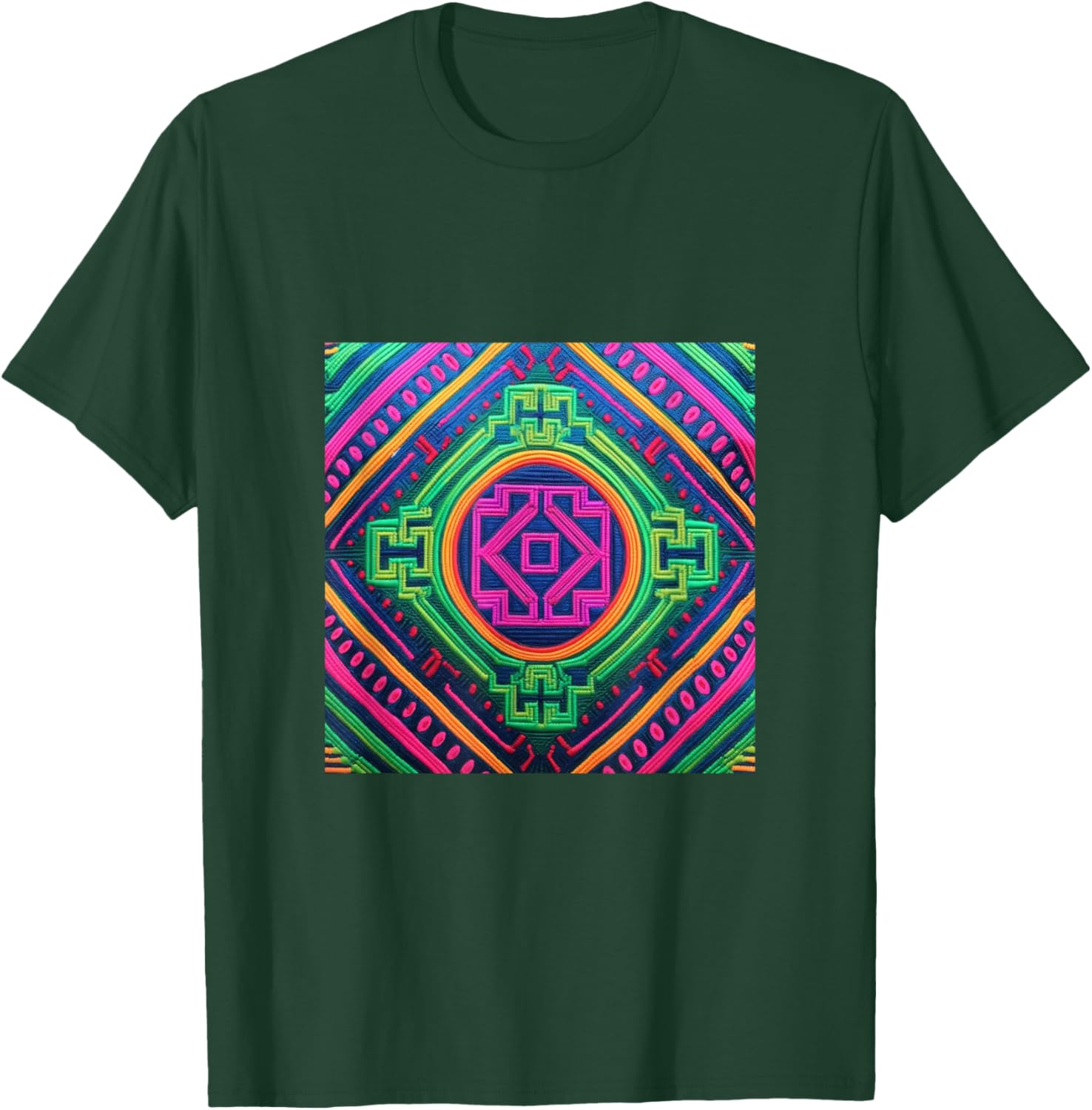 Hmong Pattern T-Shirt - T-Shirt | Forest