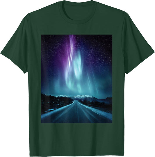 Polar Lights I Aurora Borealis Iceland Vacation T-Shirt - T-Shirt | Forest