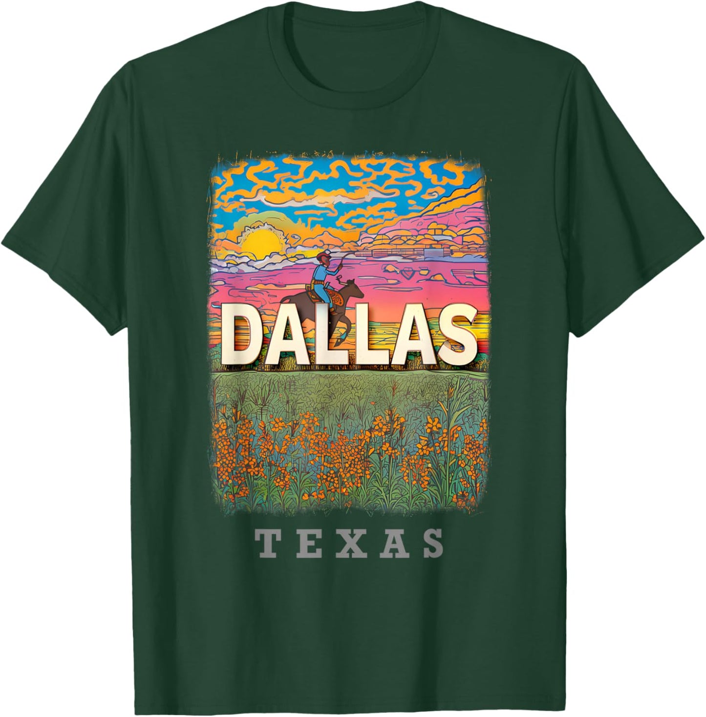 Dallas Texas TX Cowboy Capital SD650 T-Shirt - T-Shirt | Forest