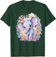 Elephant Baby Sweet Gift Girl Love Flowers T-Shirt - T-Shirt | Forest