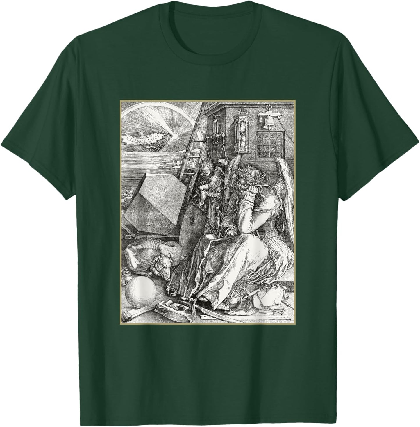Albrecht Durer Melancolia Vintage T-Shirt - T-Shirt | Forest