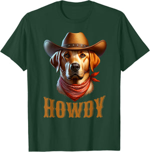 Dog Lover Cowboy Cowgirl Howdy Dog Lover T-Shirt - T-Shirt | Forest