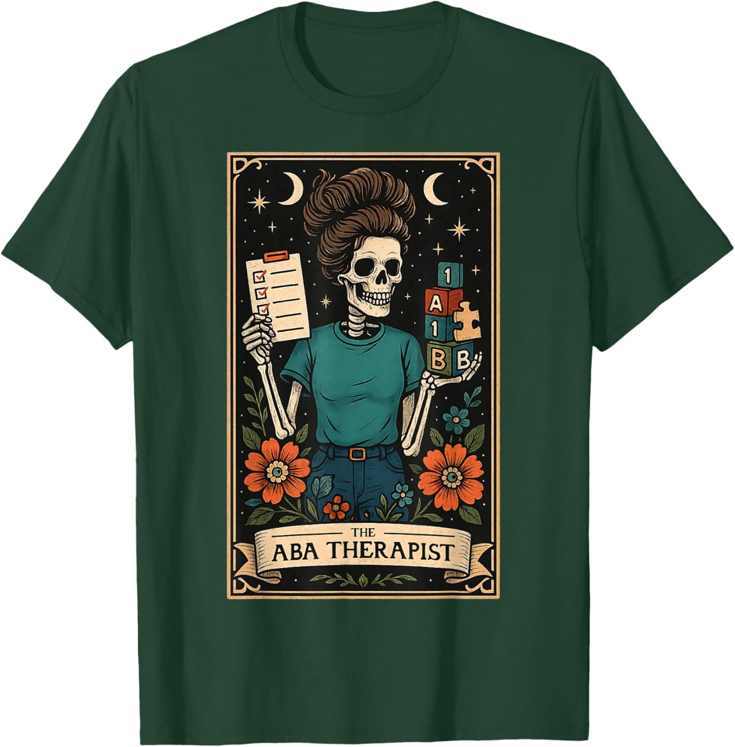 The ABA Therapist Behavior Analyst Behavior Analysis Tarot T-Shirt - T-Shirt | Forest