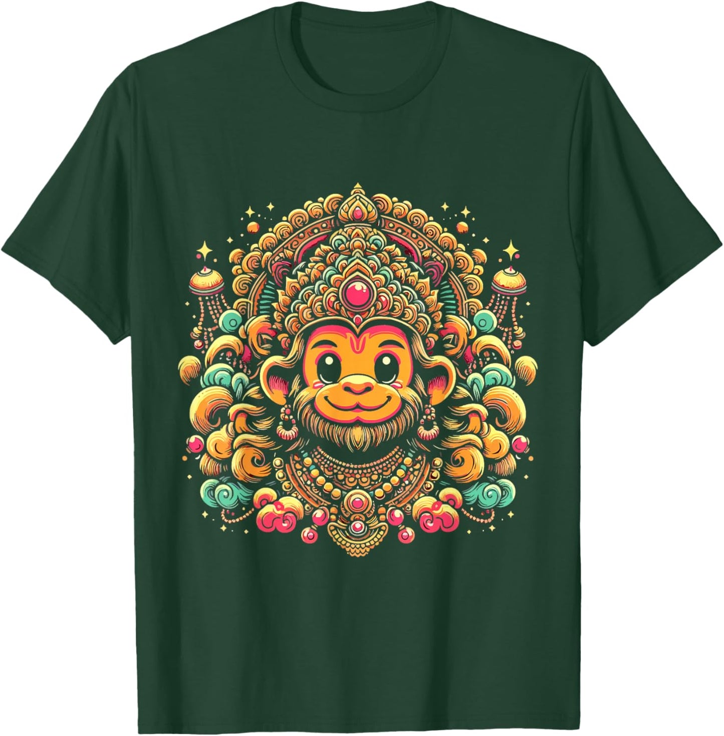 Hanumanji Hanuman Hindu Monkey God Lover Devotee T-Shirt - T-Shirt | Forest