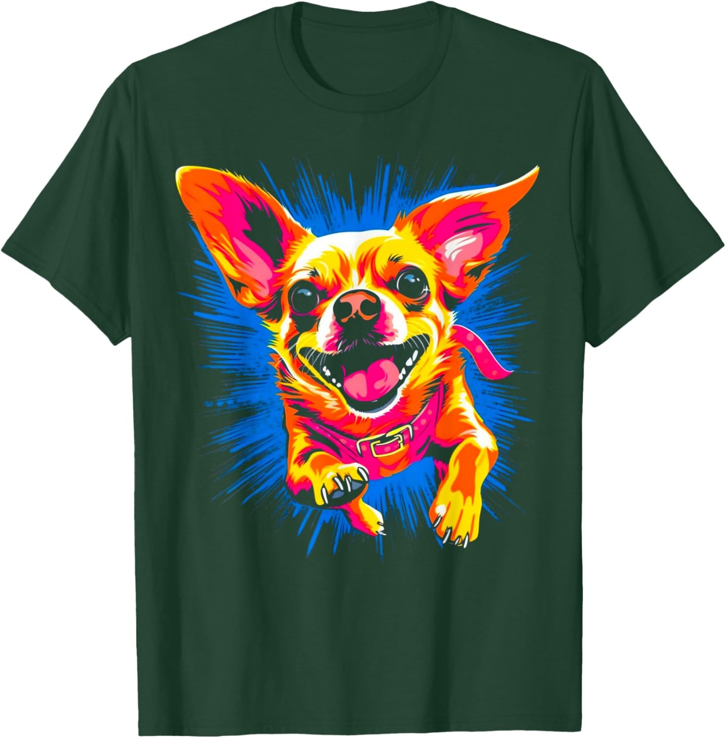 Happy Chihuahua Dog Men Women T-Shirt - T-Shirt | Forest