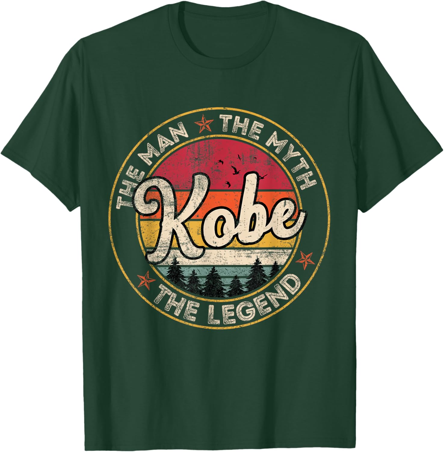 Kobe The Man The Myth The Legend Personalized Name T-Shirt - T-Shirt | Forest