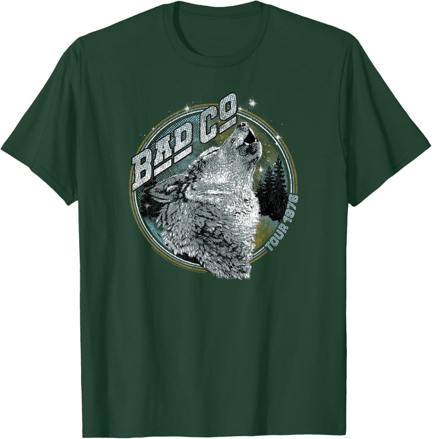 Bad Company Howling Wolf Tour 1976 T-Shirt - T-Shirt | Forest