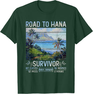 RJC Road to Hana Survivor Maui Hawaii Trip Adventure T-Shirt - T-Shirt | Forest