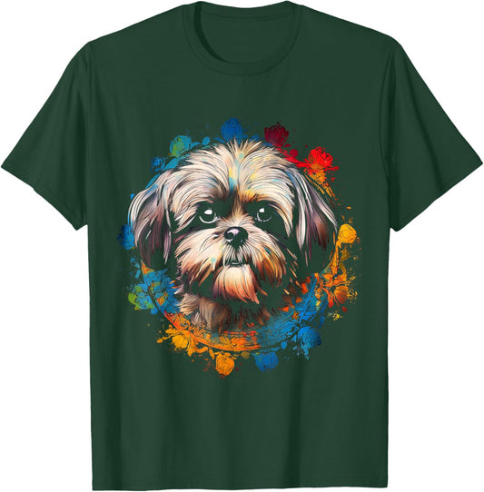 Shih Tzu Graphic Pet Art Dog Shih Tzu T-Shirt - T-Shirt | Forest