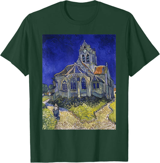 The Church at Auvers by Vincent van Gogh Art T-Shirt - T-Shirt | Forest