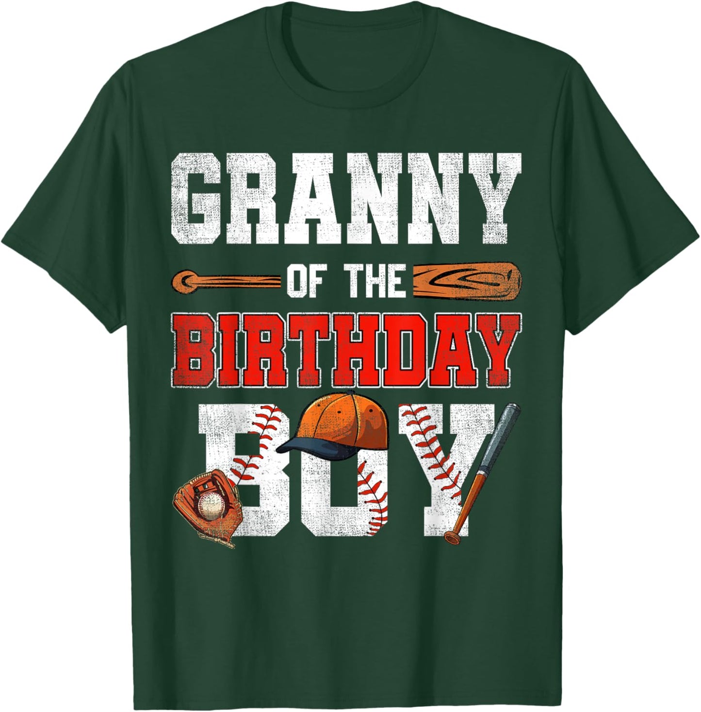 Granny Of The Birthday Boy Baseball Bday Family T-Shirt - T-Shirt | Forest