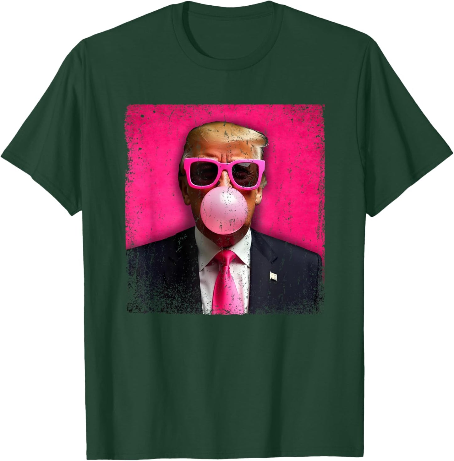 Trump Bubble Gum Pink Sunglasses Funny T-Shirt - T-Shirt | Forest