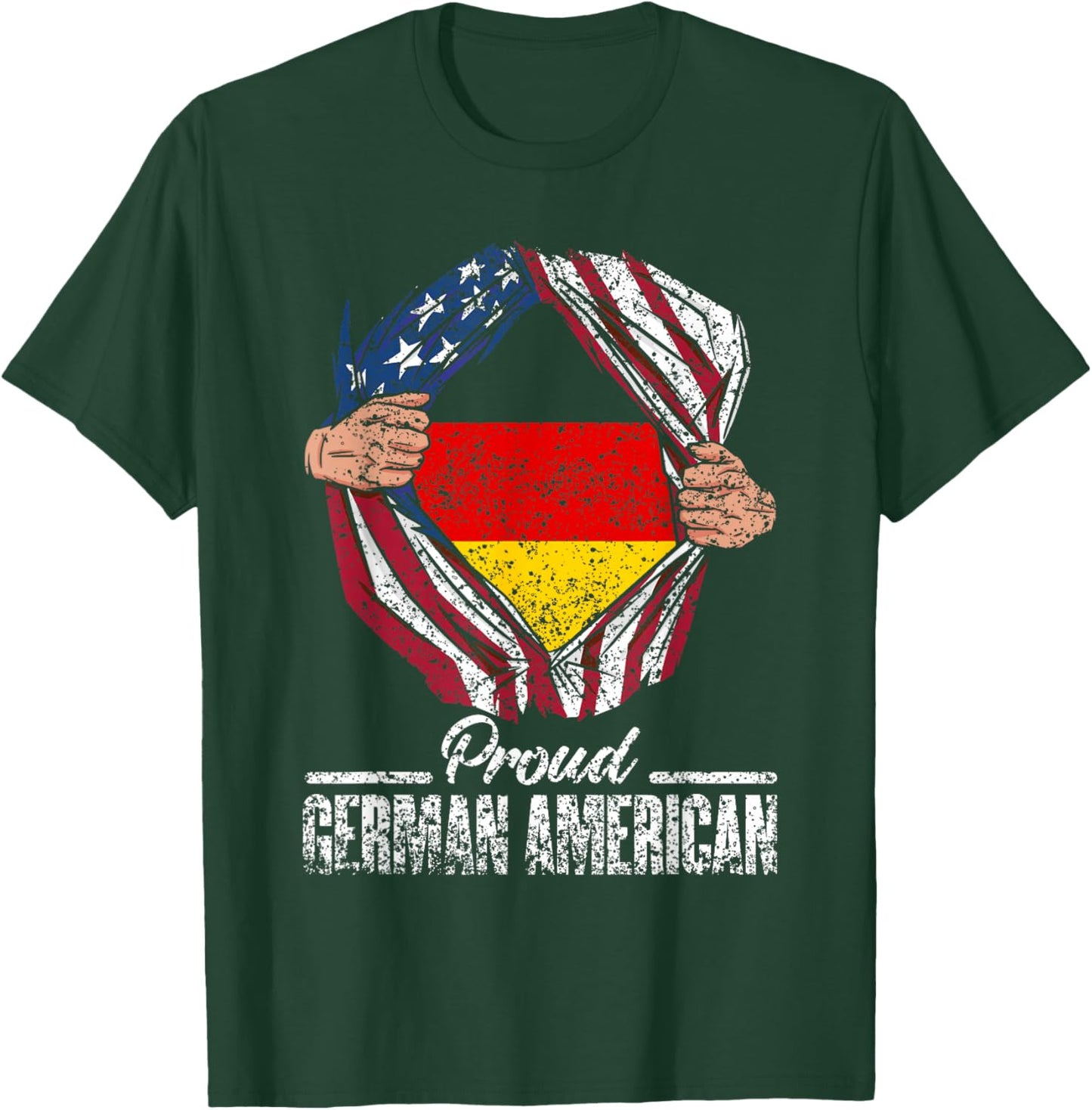 Proud German American Germany Us America German American Usa T-Shirt - T-Shirt | Forest