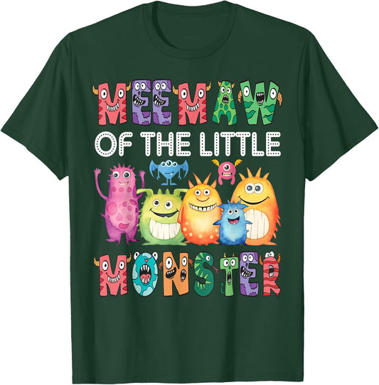 Meemaw Of The Little Monster Kids 1St Birthday Party T-Shirt - T-Shirt | Forest