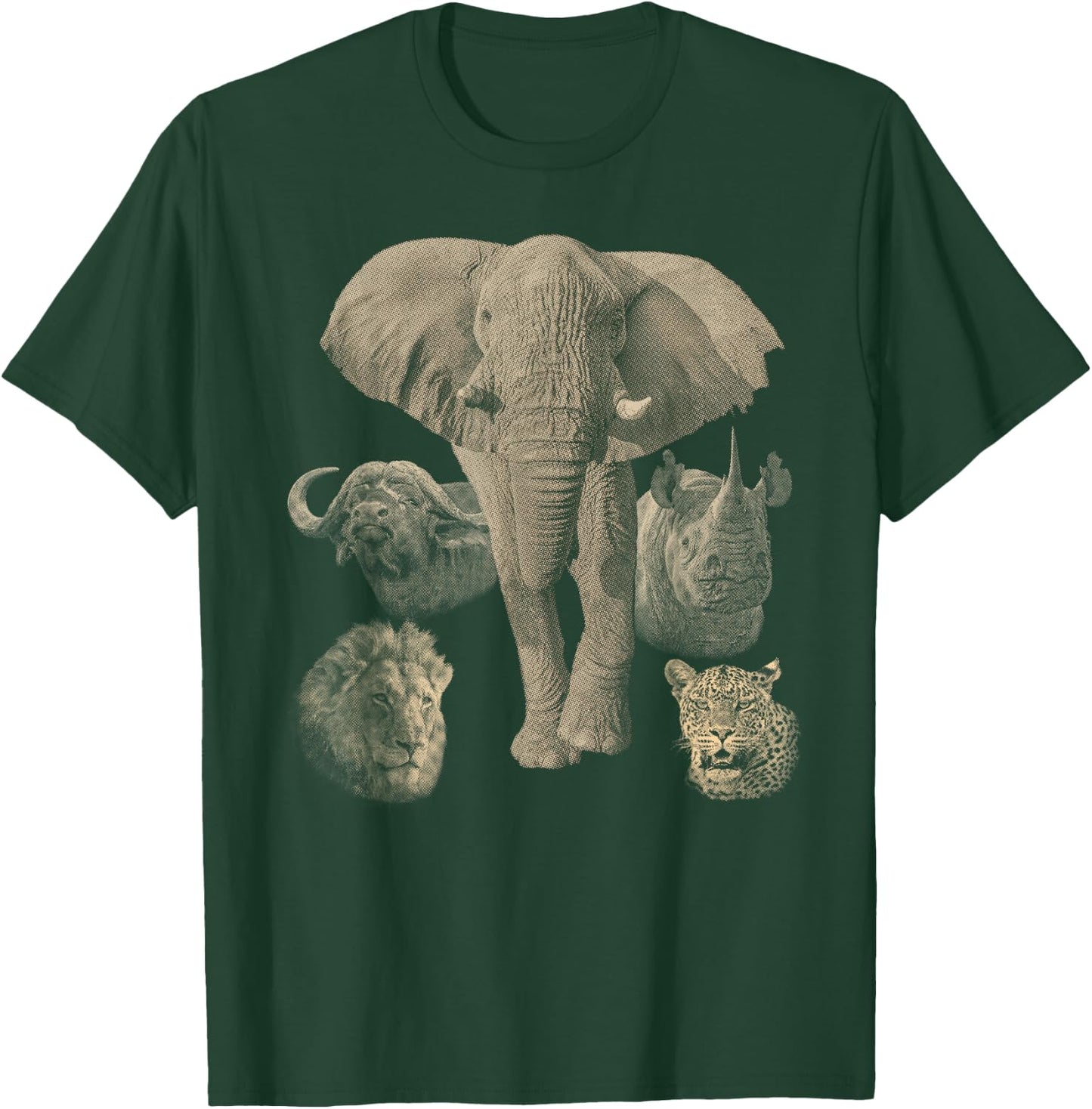 Big 5 African Safari T-Shirt - T-Shirt | Forest