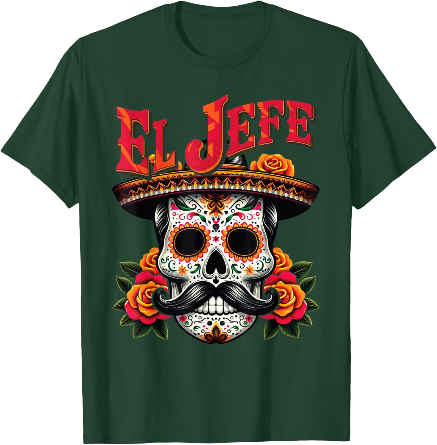 El Jefe Sugar Skull For Man T-Shirt - T-Shirt | Forest