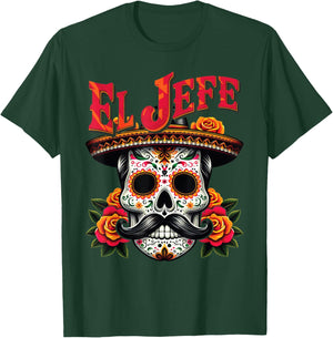 El Jefe Sugar Skull For Man T-Shirt - T-Shirt | Forest