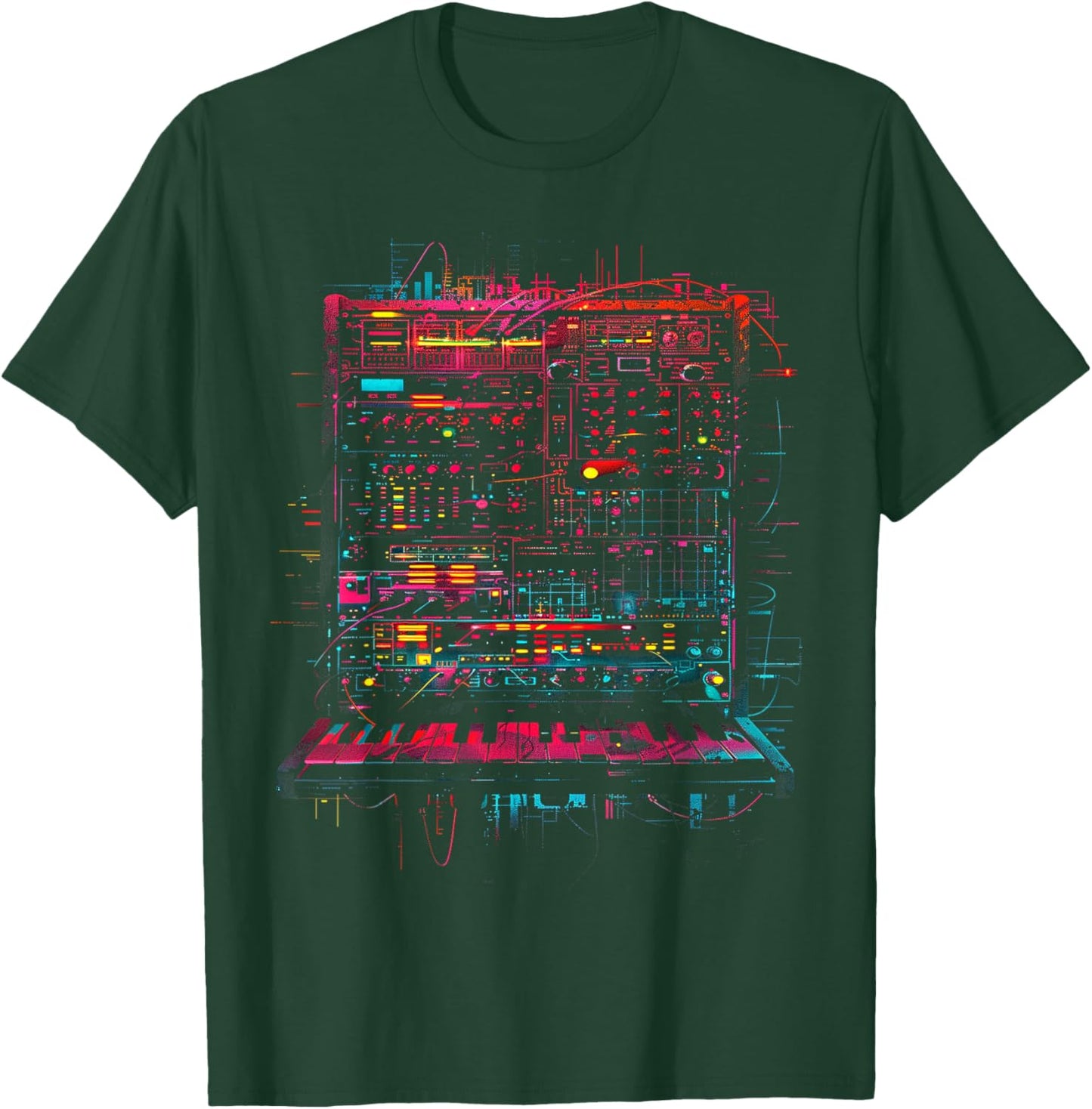 Synthesizer Cyberpunk T-Shirt - T-Shirt | Forest