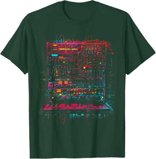 Synthesizer Cyberpunk T-Shirt - T-Shirt | Forest