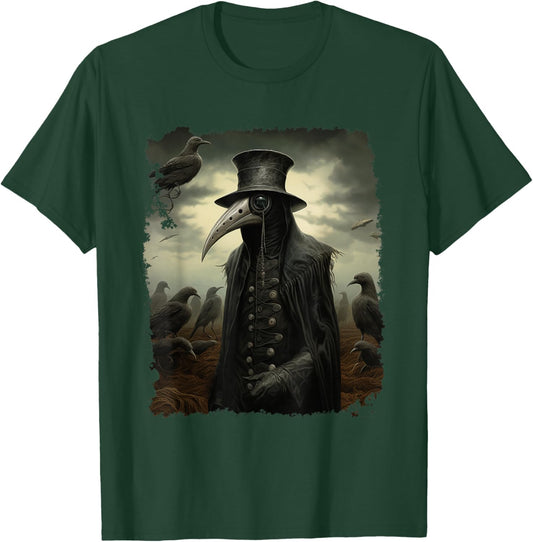 FrightNightFits Plague Doctor Black T-Shirt - T-Shirt | Forest