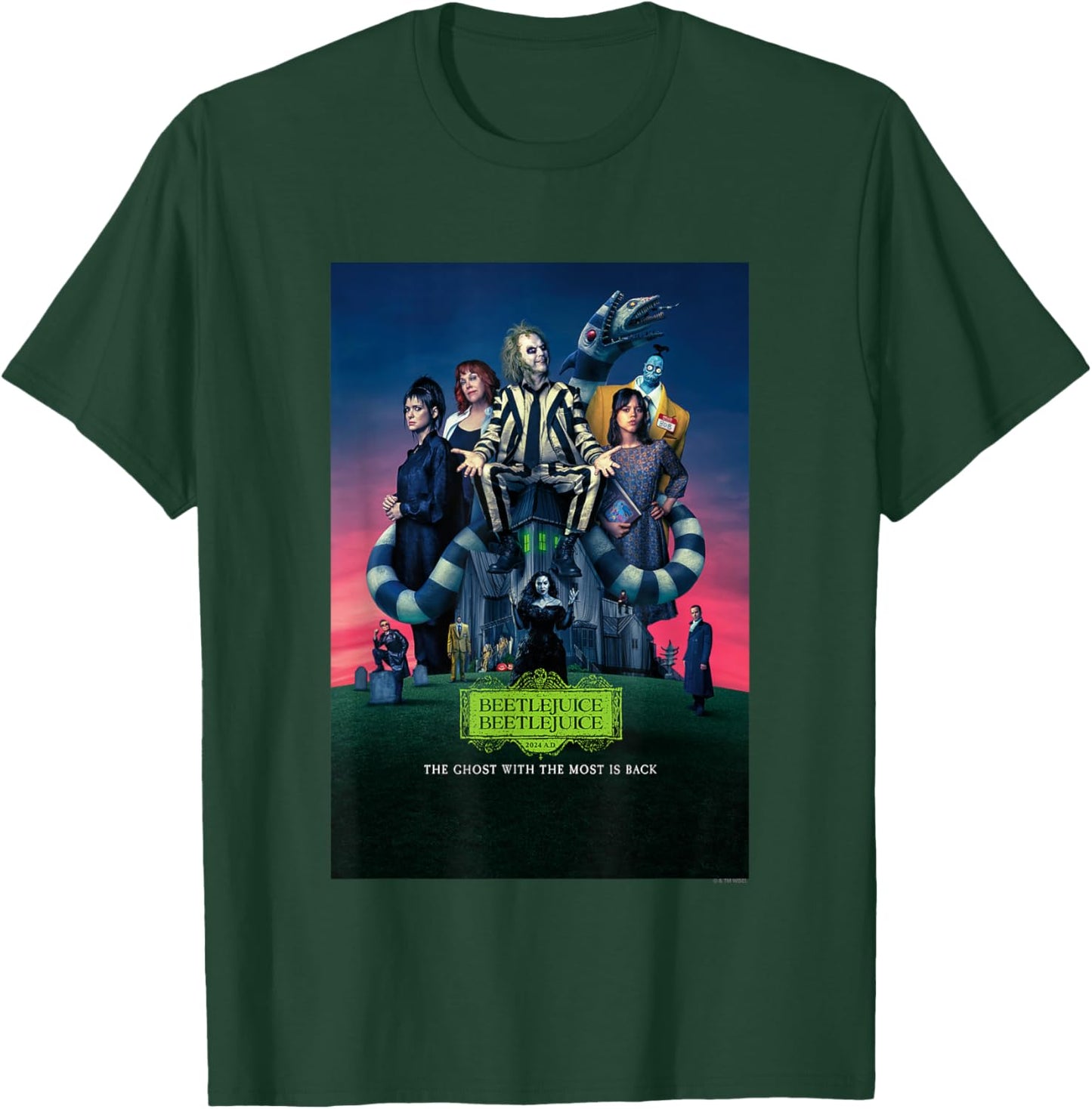 Beetlejuice Beetlejuice Ghost With The Most Is Back Poster T-Shirt - T-Shirt | Forest