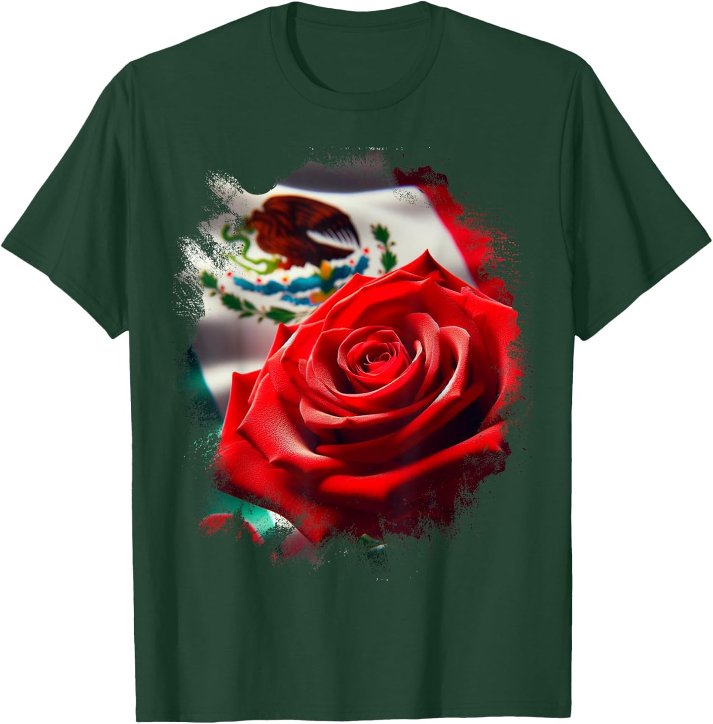 Mexico Gift Rose Tijuana Mexican Hispanic Pride Poncho T-Shirt - T-Shirt | Forest