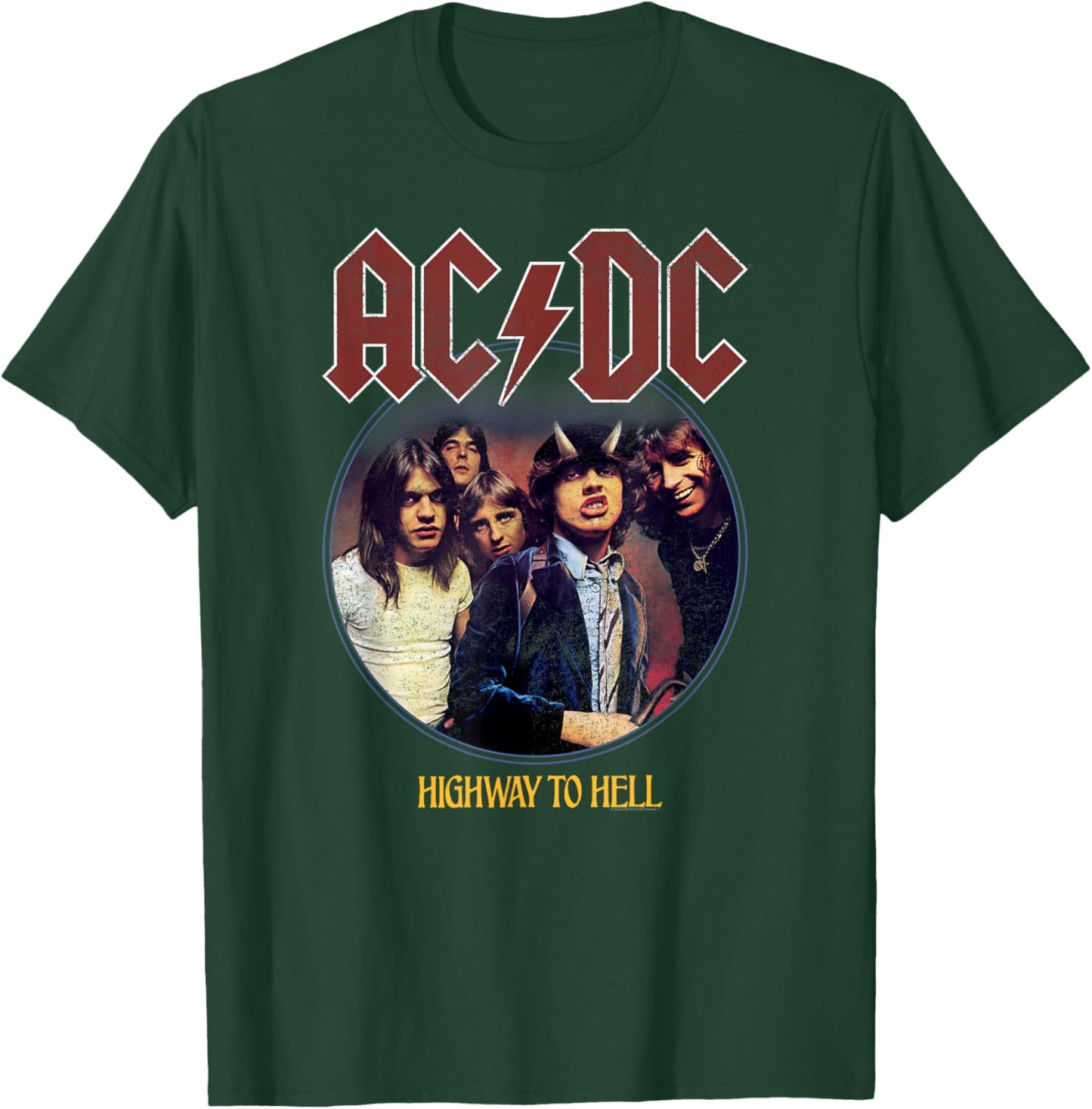 Official AC/DC Highway To Hell Rock Music Band Album Logo T-Shirt - T-Shirt | Forest