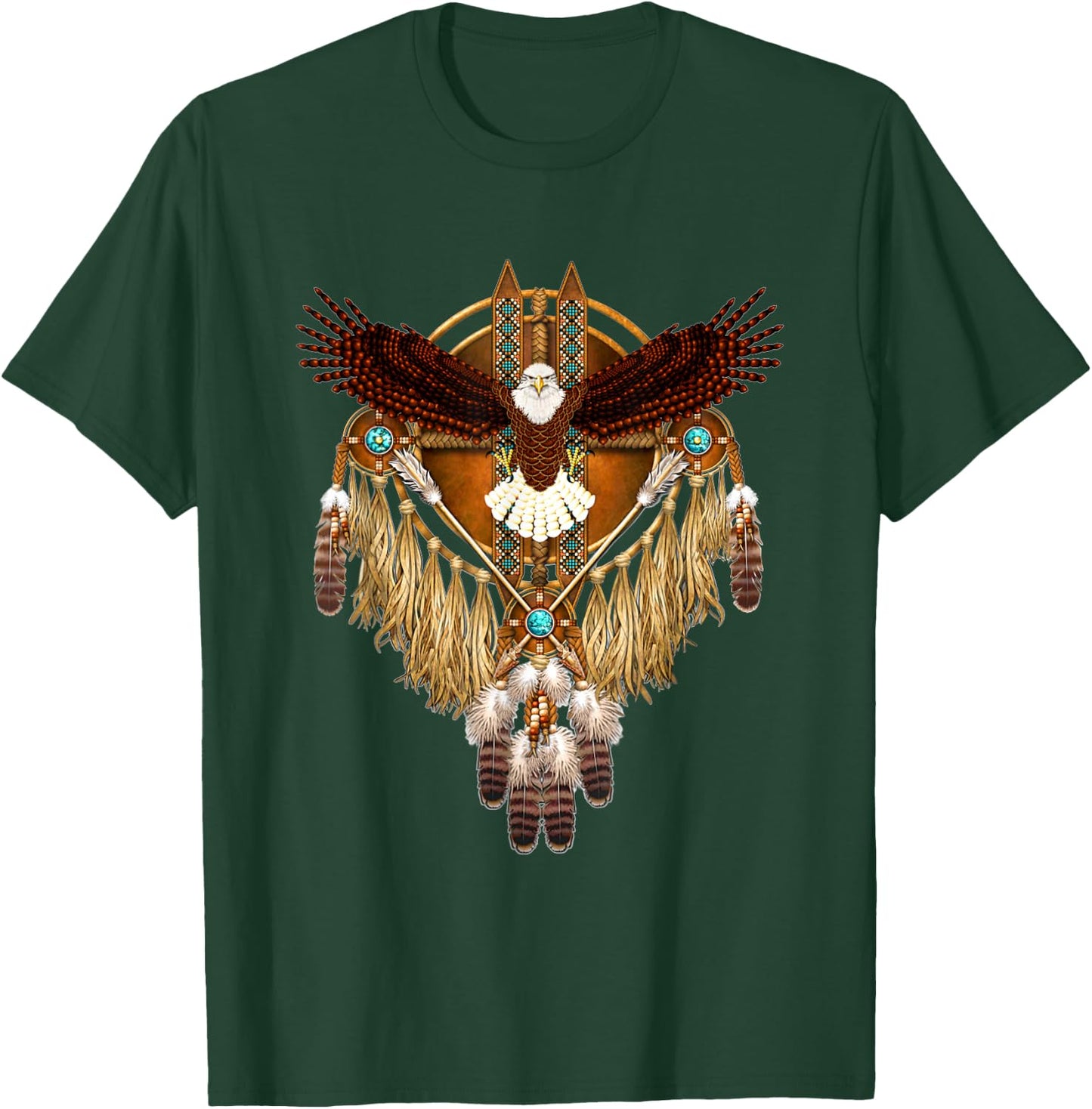 Native Indian Mystic Eagle Totem Art Northwest Coast T-Shirt - T-Shirt | Forest