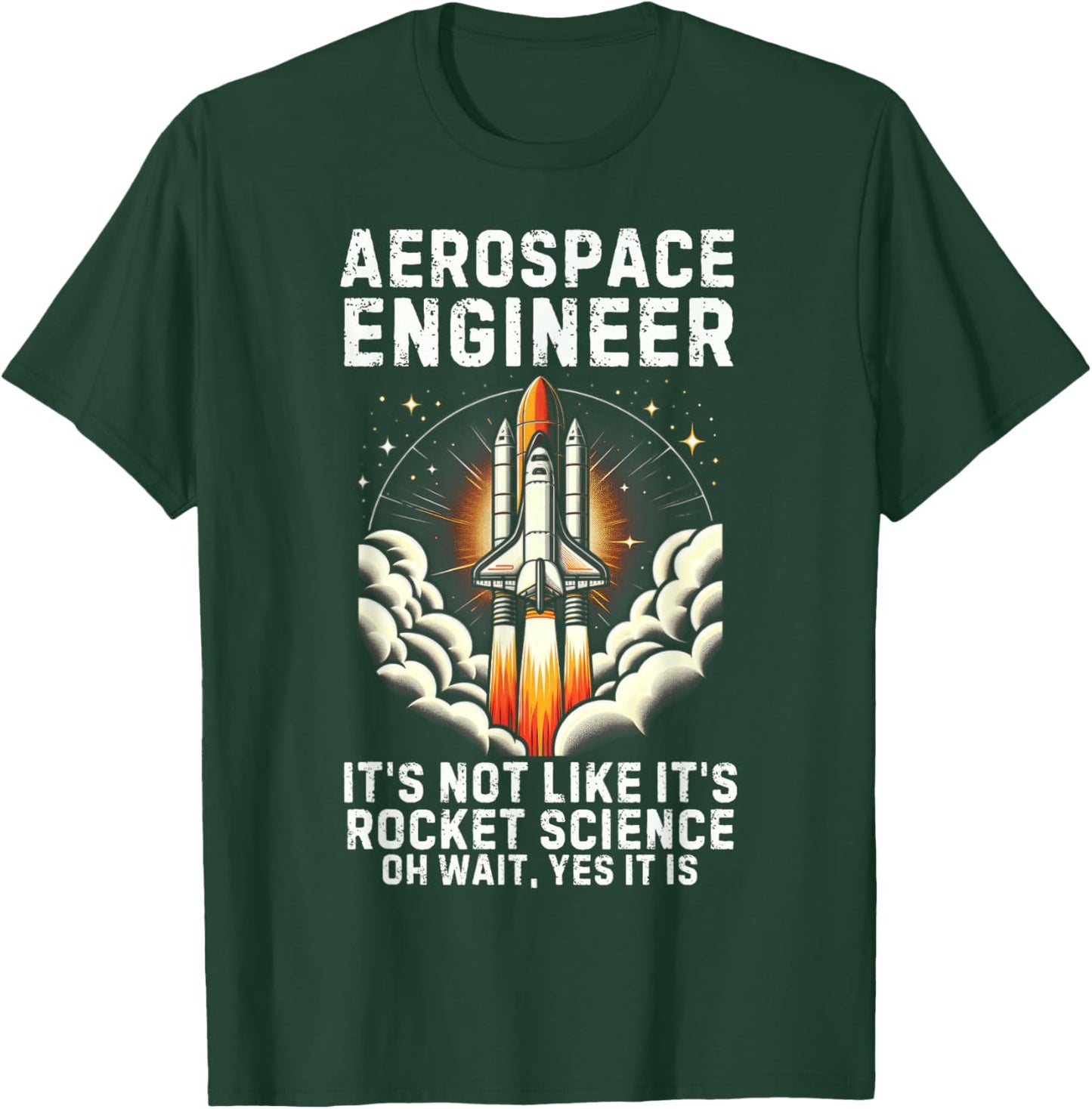 Cool Aerospace Engineer Women Rocket Scientist Space T-Shirt - T-Shirt | Forest