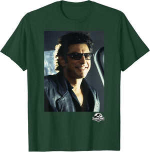 Jurassic Park Ian Malcom Deceptive Smile Photograph Poster T-Shirt - T-Shirt | Forest