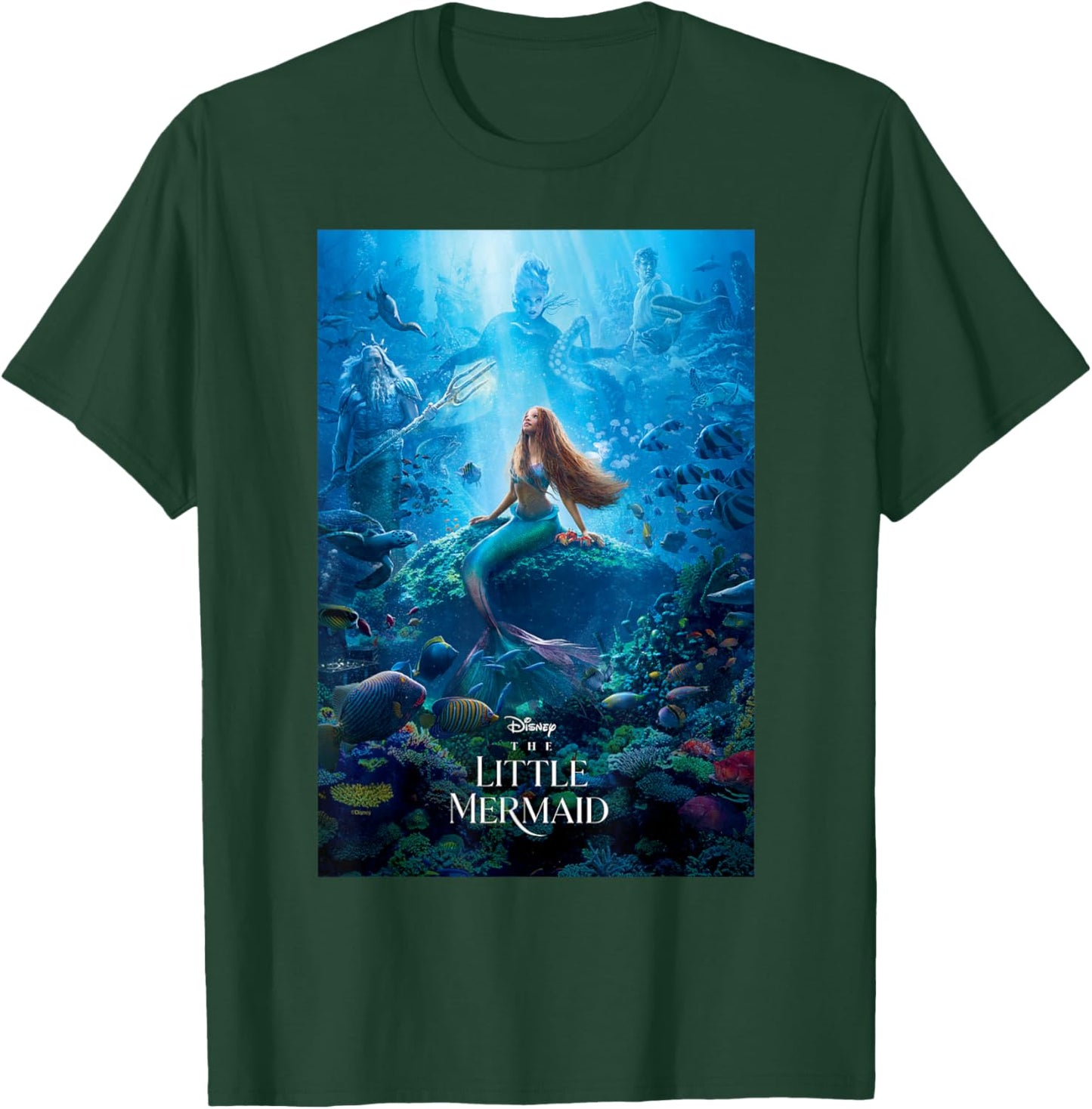 Disney The Little Mermaid Ariel Live-Action Movie Poster T-Shirt - T-Shirt | Forest